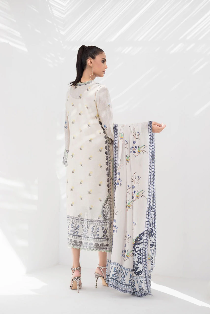 Cotton Net Printed Kurta And Crop trousers With Dupatta - Image 3