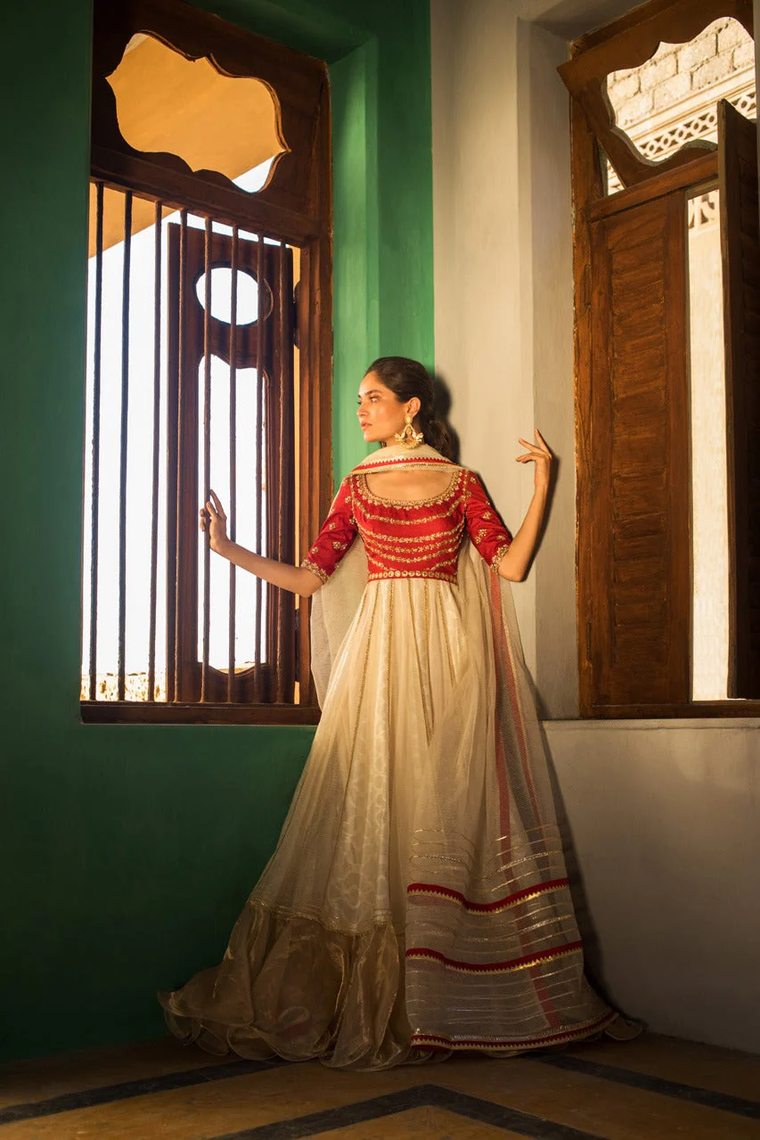 Scarlet And Creme Peshwas - Image 4