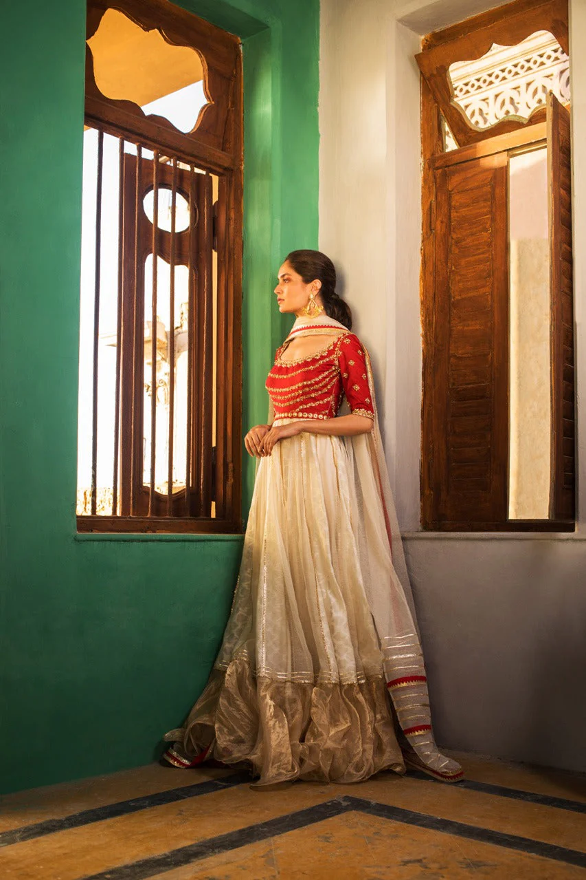 Scarlet And Creme Peshwas - Image 5
