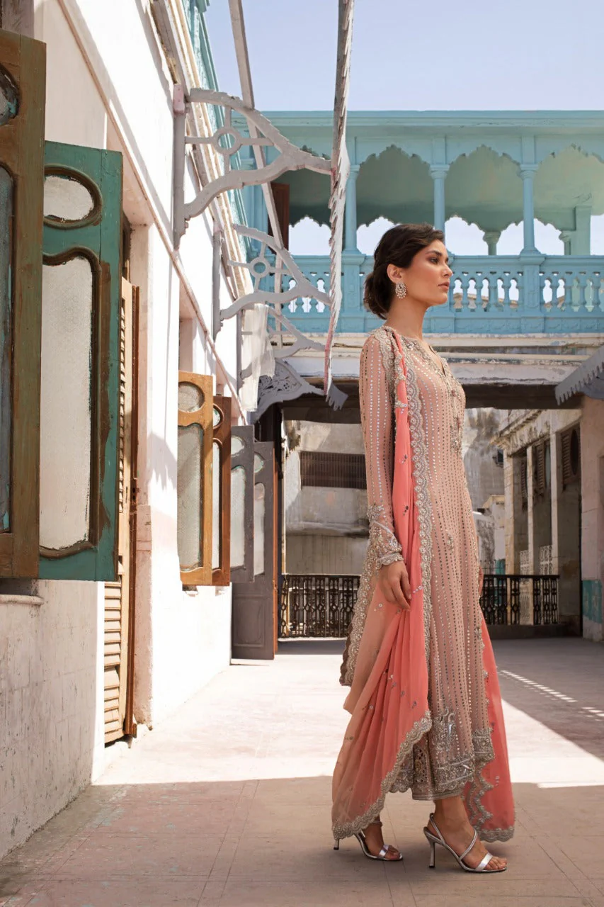 Tea Pink Georgette Kaamdani - Image 4